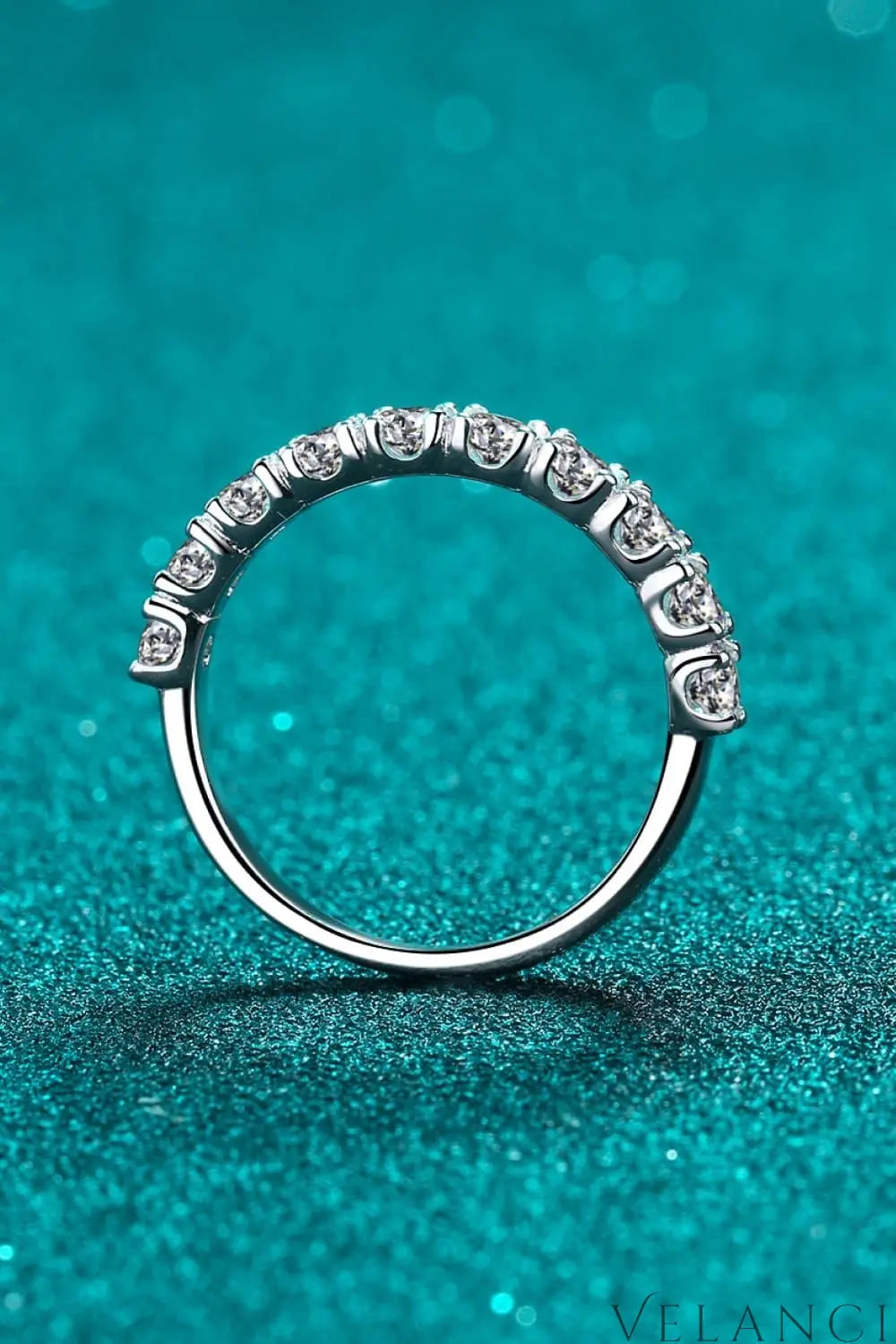 Moissanite Ring Alessia - Minimalist Sterling Silver Shine Women's Ring Velanci