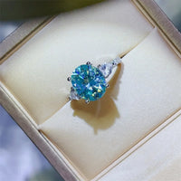 Ring Giulia - 5 Carat Moissanite Sterling Silver Shine Women's Ring Velanci