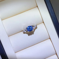 1 Carat Moissanite Ring Ariella - Crisscross Sterling Silver Women's Ring Velanci