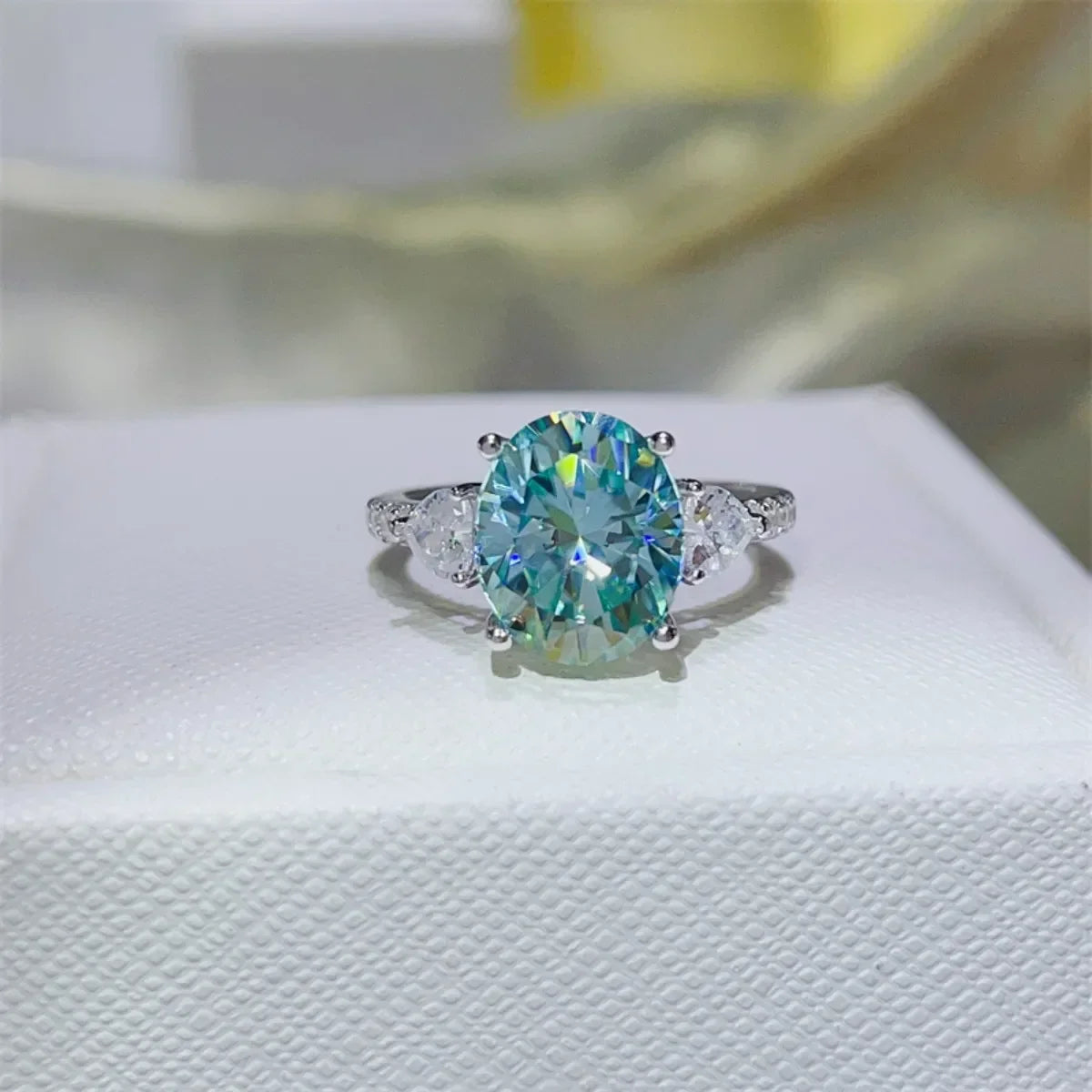 Ring Giulia - 5 Carat Moissanite Sterling Silver Shine Women's Ring Velanci