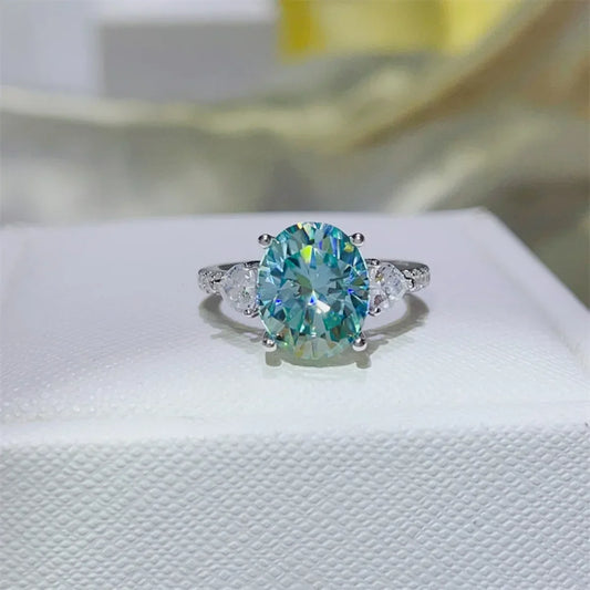 Ring Giulia - 5 Carat Moissanite Sterling Silver Shine Women's Ring Velanci