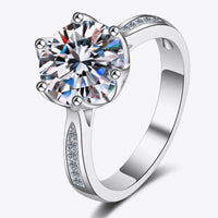 Ring Giulia - 3 Carat Moissanite Rhodium-Plated Shine Women's Ring Velanci