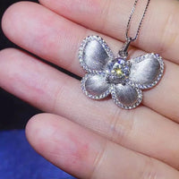 Moissanite Butterfly Pendant Necklace - 1 Carat Moissanite Velanci