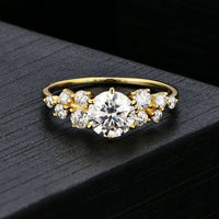 1 Carat Moissanite Ring Isabella - Coastal Sparkle Shine Women's Ring Velanci