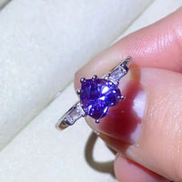 1 Carat Moissanite Heart Ring Alessandra - Coastal Elegance Women's Ring Velanci