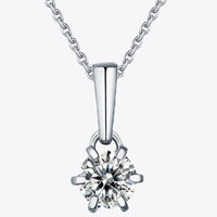 Moissanite Pendant Necklace - 2 Carat 6-Prong Minimalist Velanci