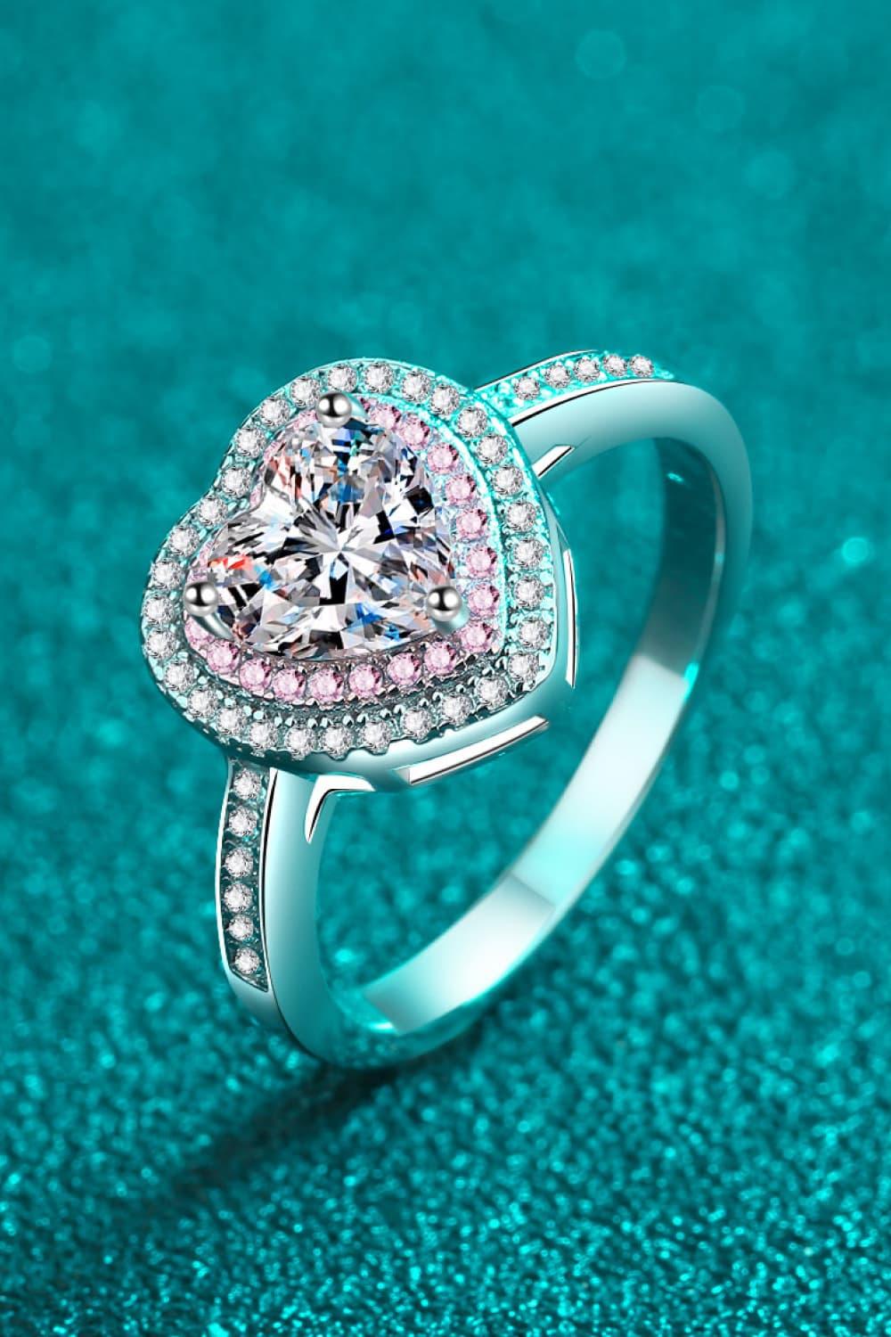 Ring Francesca - Sparkling 1 Carat Moissanite Halo Women's Ring Velanci