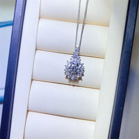 5 Carat Moissanite Sterling Silver Necklace Velanci