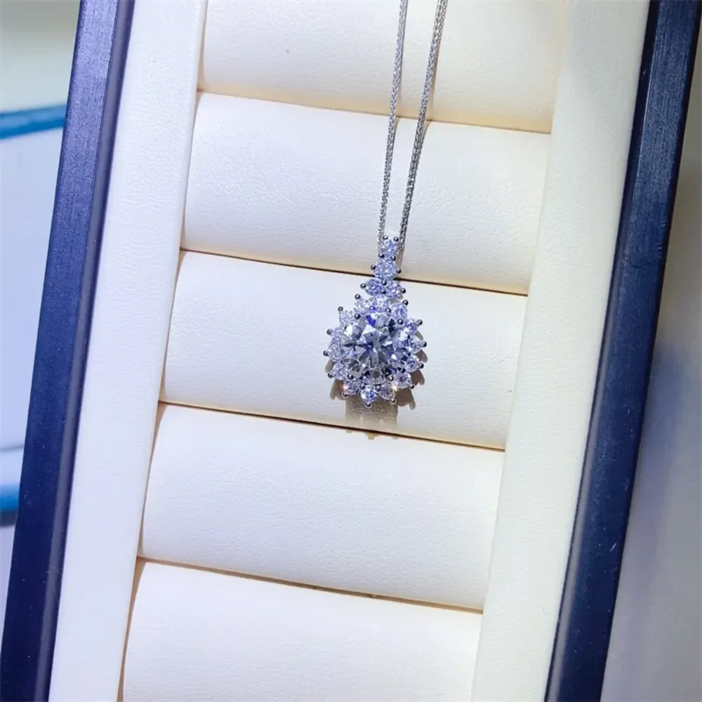 5 Carat Moissanite Sterling Silver Necklace Velanci