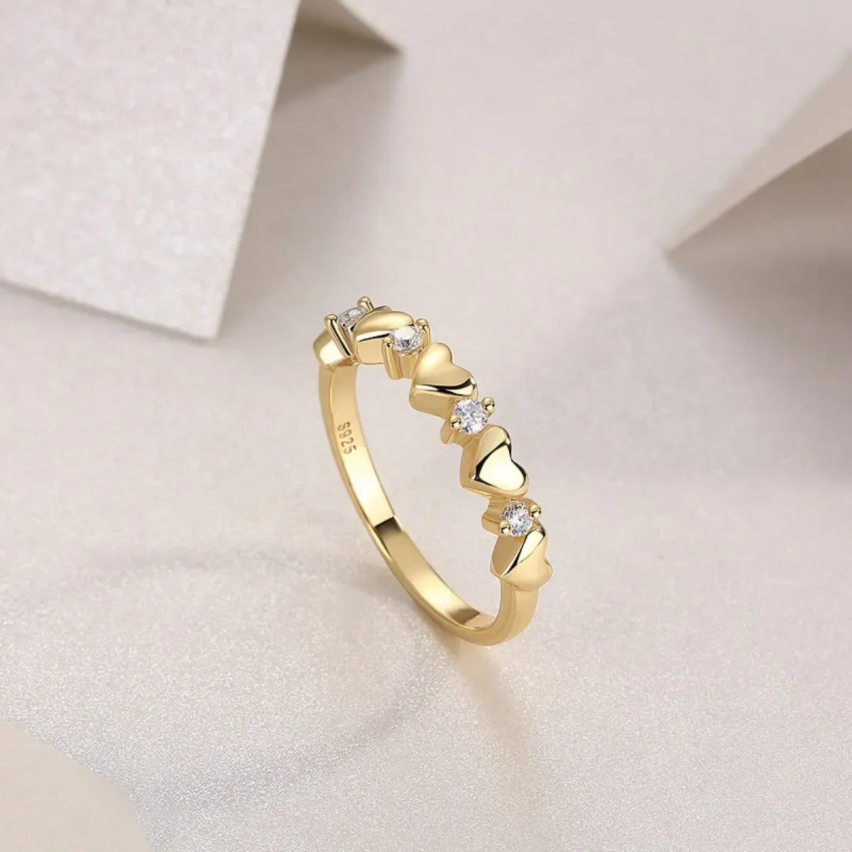 Sterling Silver Moissanite Heart Ring Giulia - Sparkle Women's Ring Velanci