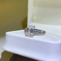 Moissanite Ring Giovanna - 3ct Sterling Silver Shine Women's Ring Velanci
