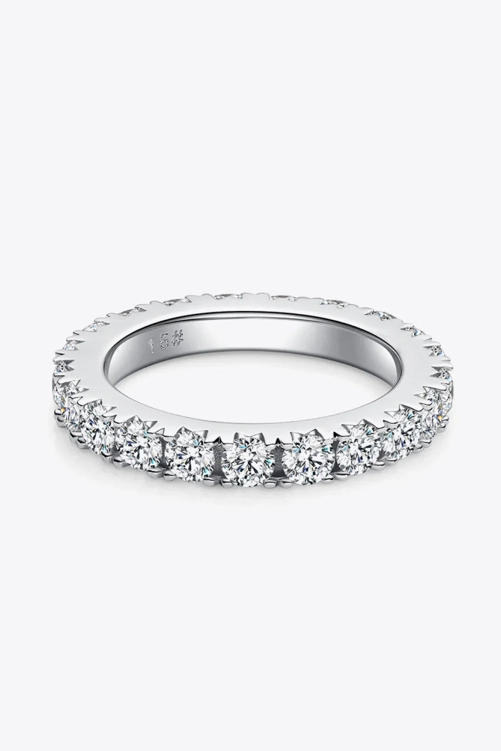 2.3 Carat Moissanite Eternity Ring Giulia - Sterling Silver Women's Ring Velanci