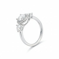 Ring Giovanna - 1 Carat Moissanite Sterling Silver Women's Ring Velanci