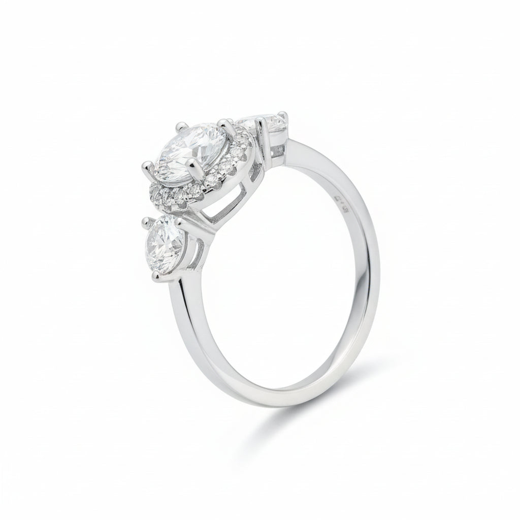 Ring Giovanna - 1 Carat Moissanite Sterling Silver Women's Ring Velanci