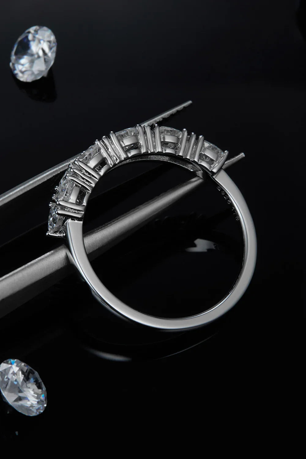 1 Carat Moissanite Half-Eternity Ring Alessia - Classic Women's Ring Velanci