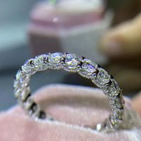 Moissanite Ring Giulia - Minimalist 1.5ct Sterling Silver Women's Ring Velanci