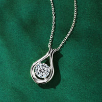 2 Carat Moissanite Necklace - Gold Plated Sterling Silver Velanci