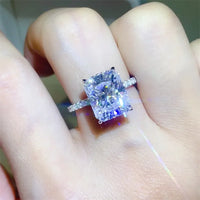 Ring Isabella - 5 Carat Sterling Silver Moissanite Women's Ring Velanci