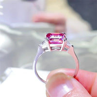 Platinum-Plated Moissanite Ring 3 Carat Giovanna - Brilliant Women's Ring Velanci