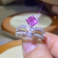 1 Carat Moissanite Ring Isabella - Sterling Silver Setting Women's Ring Velanci