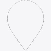 Moissanite Four-Prong Sterling Necklace - 2ct Solitaire, 18in Chain Velanci