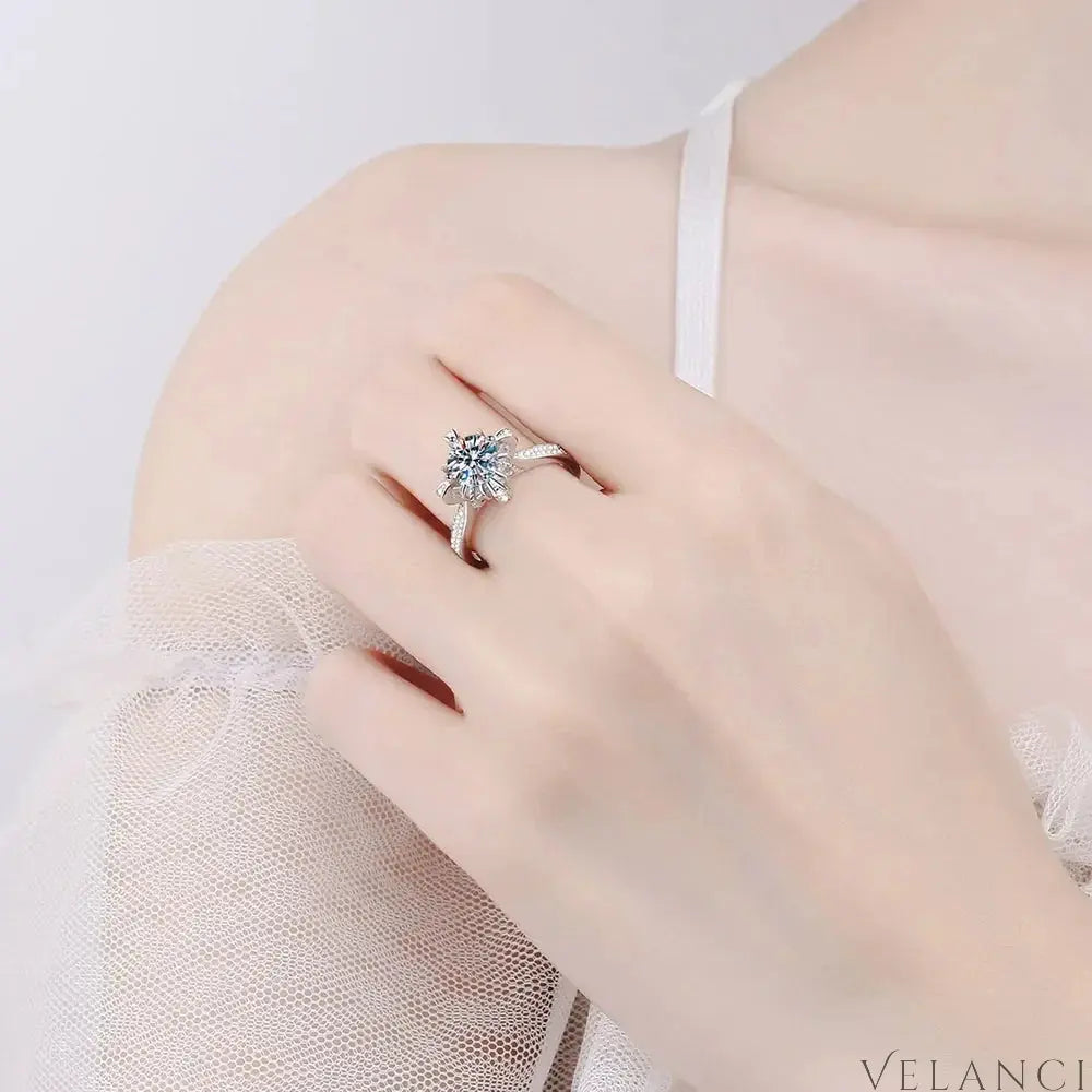 Ring Isabella - 1 Carat Moissanite Sterling Silver Women's Ring Velanci