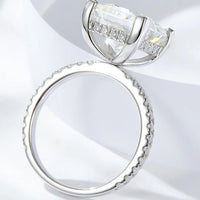 Moissanite Ring Giulia - 5.52 Carat Square Cut Sparkle Women's Ring Velanci