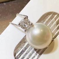 Freshwater Pearl Necklace - Sterling Silver Pendant, Coastal Velanci