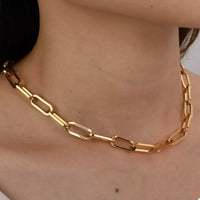18K Gold-Plated Chain Necklace - Everyday Coastal Shine Velanci