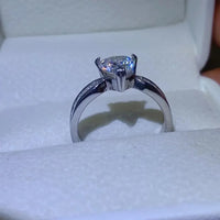 1 Carat Moissanite Sterling Silver Ring Aria - Daily Shine Women's Ring Velanci