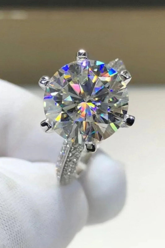 Ring Bianca - Minimalist 5 Carat Moissanite, 6-Prong Women's Ring Velanci