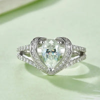 Ring Isabella - 1 Carat Moissanite Sterling Heart Ring Women's Ring Velanci