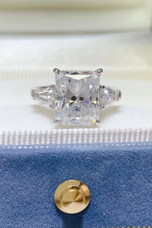 Ring Isabella - 5Ct Moissanite Platinum-Plated SterlingSilver Women's Ring Velanci