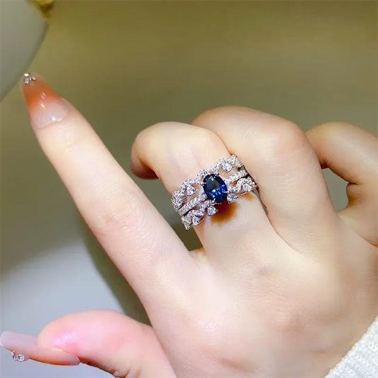 Moissanite Ring Amelia - Dazzling 1ct Sterling Silver Women's Ring Velanci