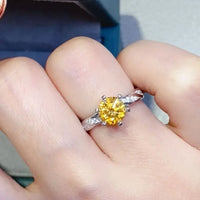 Ring Alessia - 2 Carat Moissanite Sterling Silver Women's Ring Velanci