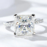 Moissanite Ring Giulia - 5.52 Carat Square Cut Sparkle Women's Ring Velanci