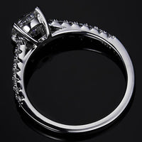 Moissanite Ring Lucia - Delicate Solitaire Sparkle Women's Ring Velanci