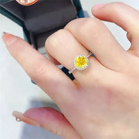 Moissanite Ring Giulia - 1 Carat Sterling Silver Shine Women's Ring Velanci