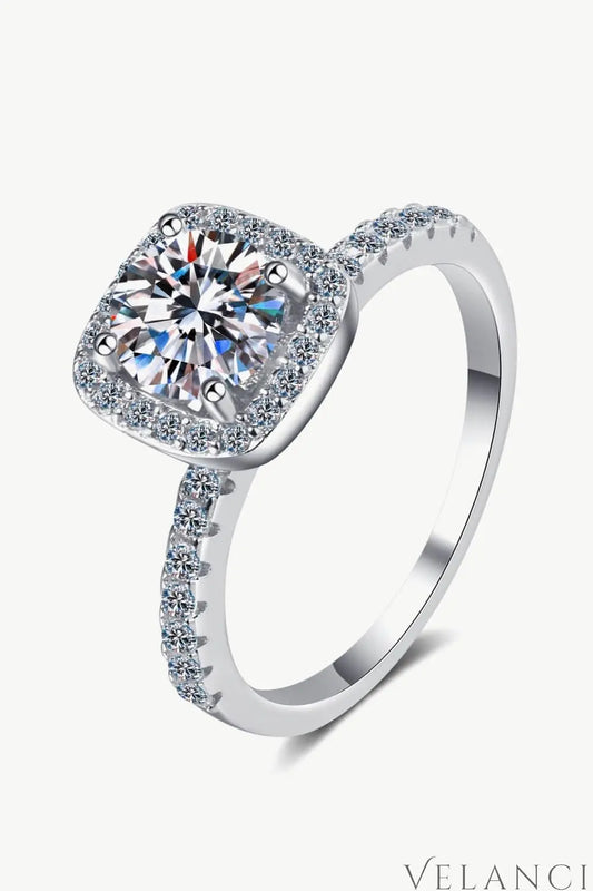 Square Moissanite Ring Giulia - Crisp Brilliance Shine Women's Ring Velanci