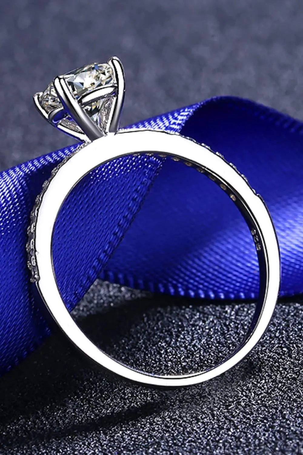 Ring Isabella - 1 Carat Moissanite, Rhodium-Plated Women's Ring Velanci