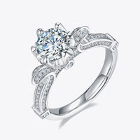 1 Carat Moissanite Ring Giovanna - Crown Setting Sparkle Women's Ring Velanci