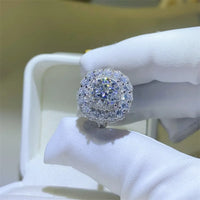 Moissanite Sterling Ring Giulia - Coastal Sparkle, 2 Carat Women's Ring Velanci