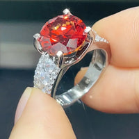 Moissanite Ring Bianca - 5 Carat Sterling Silver Shine Women's Ring Velanci