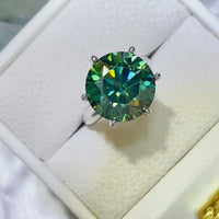 10 Carat Moissanite Sterling Silver Ring Elisa - Sparkle Women's Ring Velanci