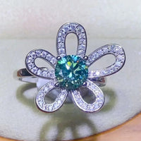 Ring Giulia - 1 Carat Moissanite, Open Flower Design Women's Ring Velanci