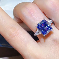 5 Carat Platinum Moissanite Ring Carina - Coastal Gleam Women's Ring Velanci