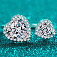 Heart-Shaped Moissanite Ring Giulia - Halo Sparkle Women's Ring Velanci