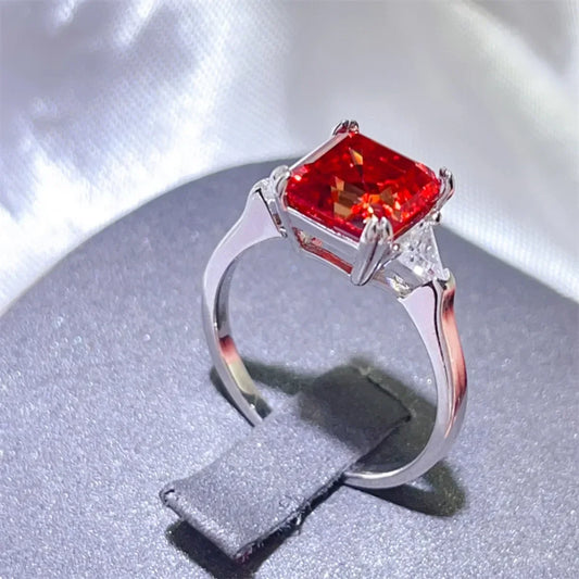 Ring Valentina - 3 Carat Moissanite Sterling Silver Women's Ring Velanci
