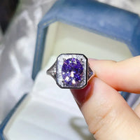 3 Carat Moissanite Square Ring Elena - Coastal Shine Women's Ring Velanci