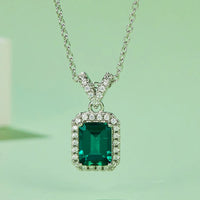 1.25 Carat Lab-Grown Emerald Pendant In Sterling Silver Velanci